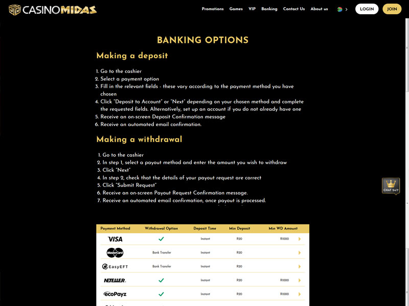 casino midas Gameplay
